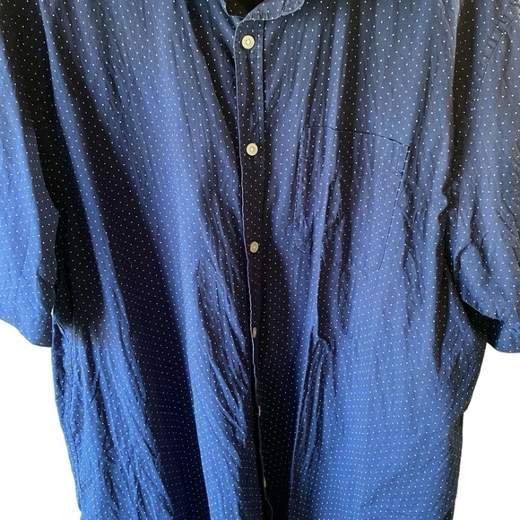 Men’s Old Navy Cotton Short-sleeve Button-down Shirt Navy Blue Size XXL - Picture 3 of 11